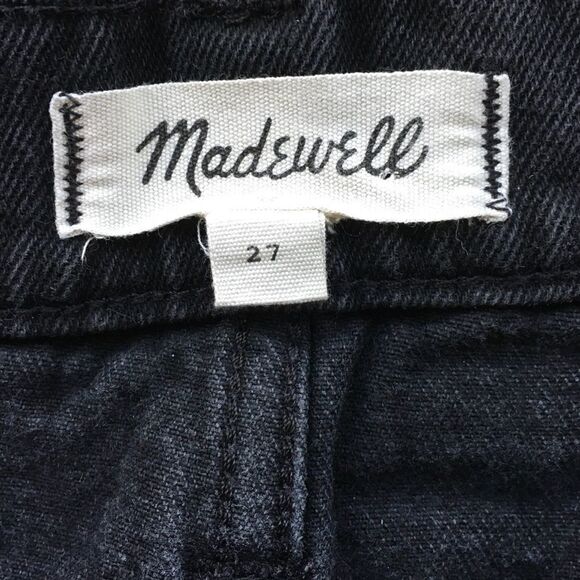 MADEWELL McCarren Raw-Hem Denim Jean Mini Skirt Black 27 - Picture 8 of 8